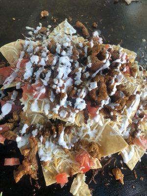 Fully loaded al pastor nachos