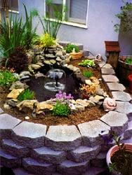 A small koi pond to upgrade a backyard