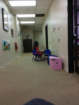 Small waiting area for the kids to play.