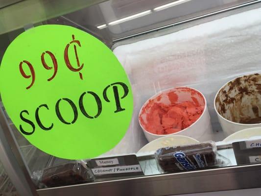 Can't beat it!!! Ice cream cone for a $1 !!