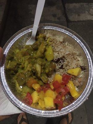 Coconut Curry Chicken with Mango Salsa! A must get!