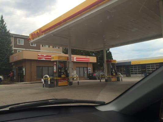 Second visit to a second shell today and the gas pumps are not available ouch