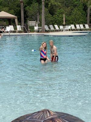 Swimming at the pool!