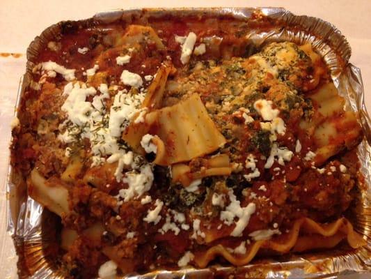 Greek lasagna, love the taste of veggie between layers