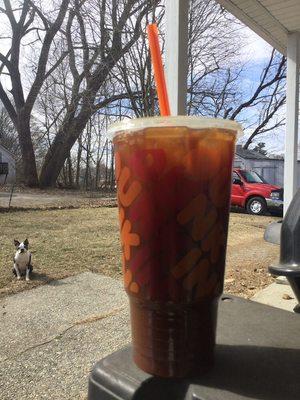Large Energy Cold Brew from Dunkin' in Central Village, CT.