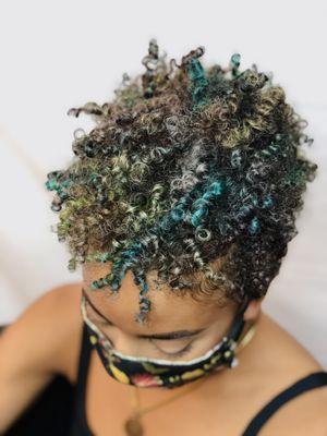 Hair Cut x Color x Twist out & Coils