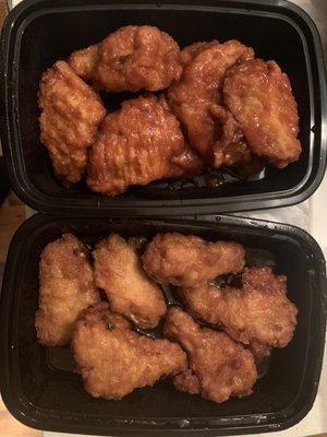 Chicken Wings: Hot Teriyaki & Honey Chipotle