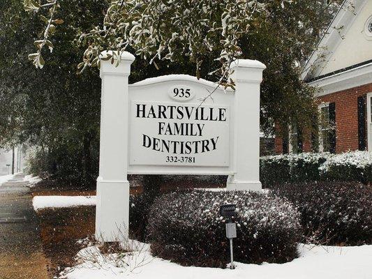 Hartsville Family Dentistry sign outside (from their Facebook Page).