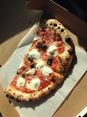 Margarita pizza from Neapolitan wood fired pizza truck