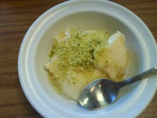 Crazy rose water, honey, pistachio ice cream that Alex gave me.