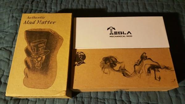 My recent purchase! The Madhatter, Tesla and Cartel!