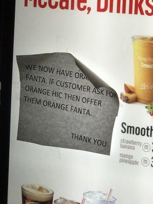 This I feel should have been for the staff not the customers to read. At least spell right.