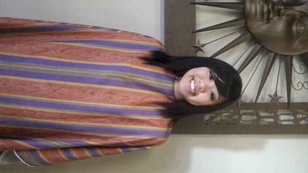 front asymmetric cut to be corrected by extensions