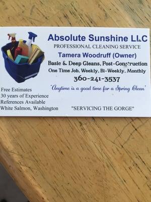 Absolute Sunshine Professional Cleaning Service