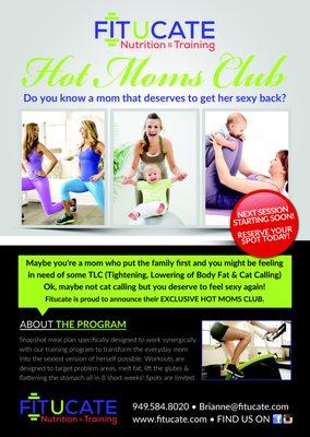 Get your sexy back with our Hot Moms Club 8 week program!