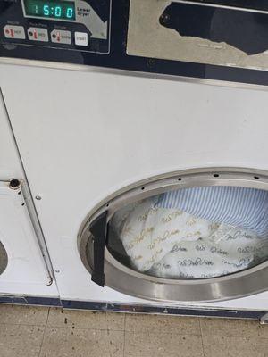 Time depletion with no movement of dryer.