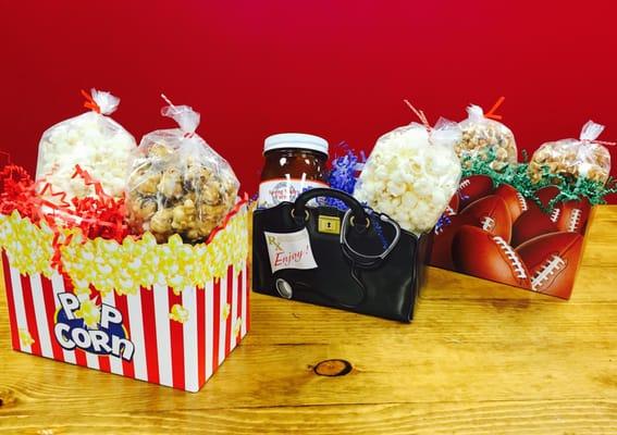 Gourmet Popcorn in nearly 30 one-of-a-kind flavors! Custom Gift Boxes & Baskets perfect for any occasion - come visit us!
