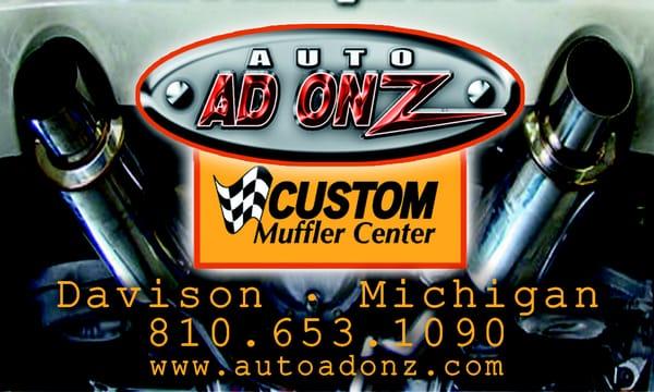 We manufacturer exhaust in site. From simple muffler jobs to custome dual exhaust systems. $49 muffler installed! Ask,