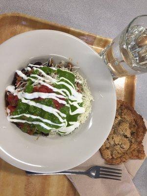 Half a Santa Fe Rice Bowl, made with Boca!