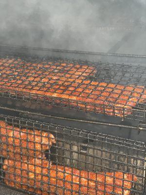 The smoker doing it's thing