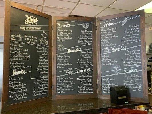 Daily Menu with choice of Meat and 2 sides