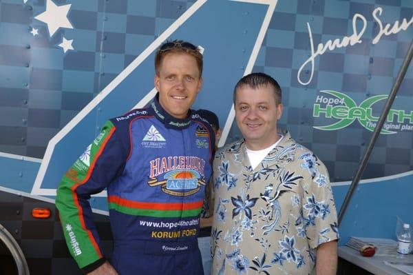 NASCAR Driver Jerrod Sessler with Pastor Troy Jones
