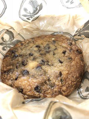 Cream Cheese Filled Chocolate Chip Cookie - Served warm. Wow!