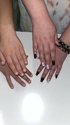 Gel Mani and Short acrylic set