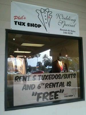 Storefront with their current special