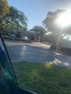 I went to the bank this morning the lady told me I have to leave the property before she opens the bank