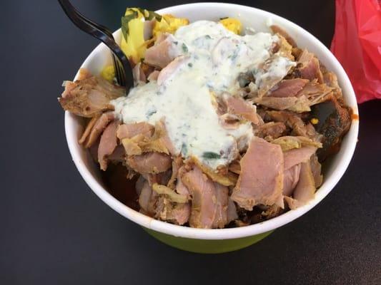 Turkey shawarma bowl. Legit Israeli street food!