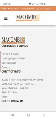 Information about new" Forever 21" location now at Macomb Mall. Which I added New ! ;)