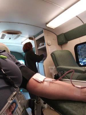 Donating blood today. Only 3% of the population donate blood.