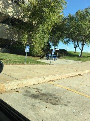 First floor, around the back side of the building.