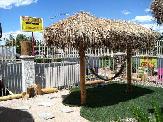 2 Post Mexican Thatch Palapa!! With Hammock