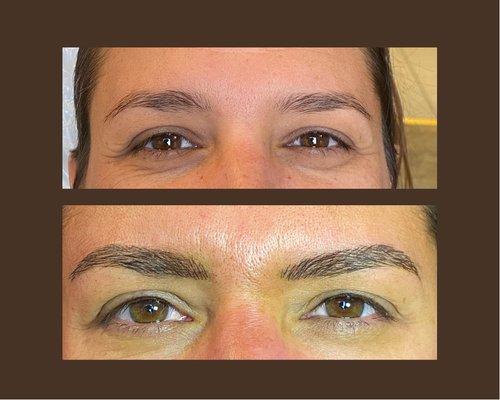 Brows and upper eyeliner