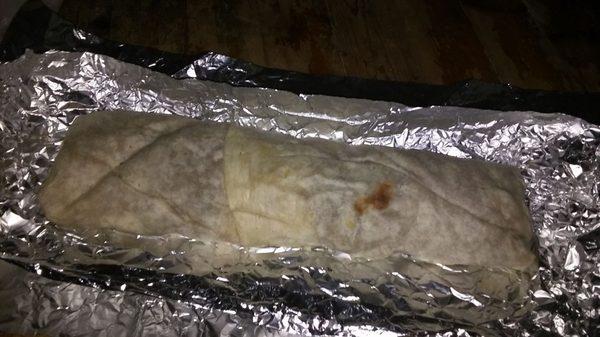 Burrito Loco, too big for the picture. starts at my fingertips,ends at my elbow.