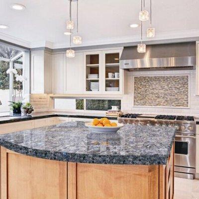 Kitchen Countertops #BluePearl #GraniteLook