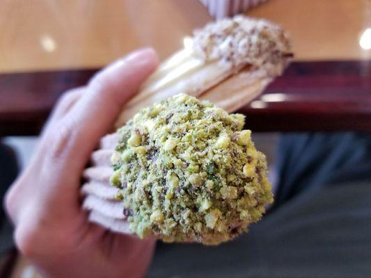 White Chocolate Pecan and Chocolate Pistachio