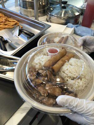 Chicken adobo combo meal