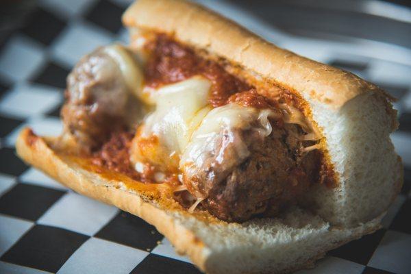 Meatball Sandwich with Provolone
