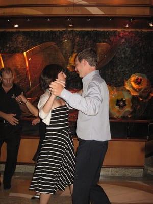 Our students Katie and Stephen dancing the Rumba.