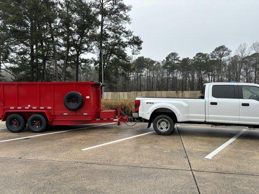 One of our Dump trailers ready for rental!