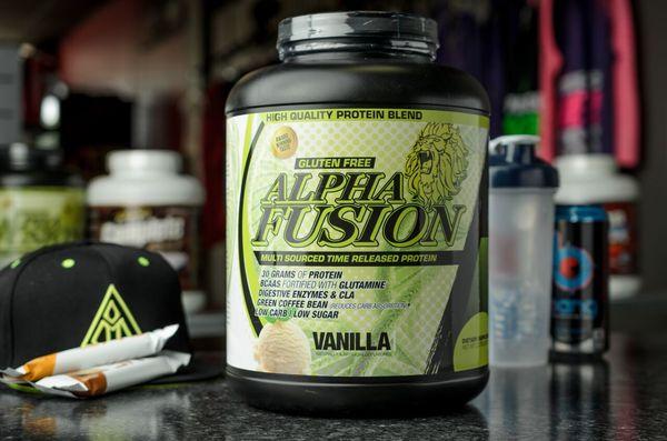 Alpha Fusion is a blended protein and is great to take anytime.