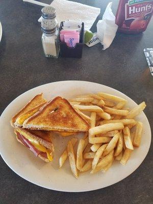 The ham and cheese sandwich.