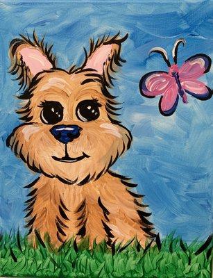 This is one of the paintings we recently did for one of our paint parties! There are many more options to choose from so come join us soon!