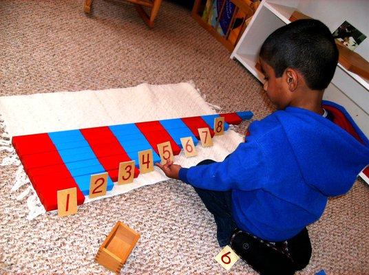 Math with Montessori materials is a magical learning experience.