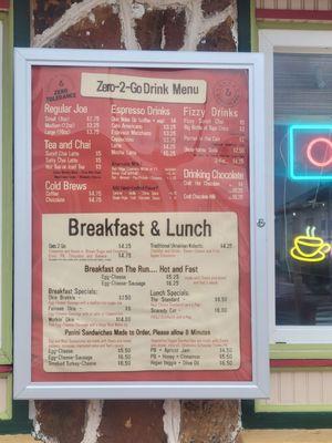 New menu pic, iced Mocha is the real deal