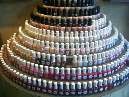Lots of nailpolish colors and these were only half of them.