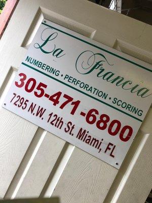 The business entrance